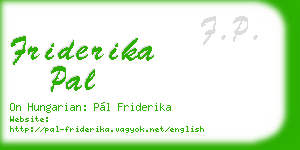 friderika pal business card